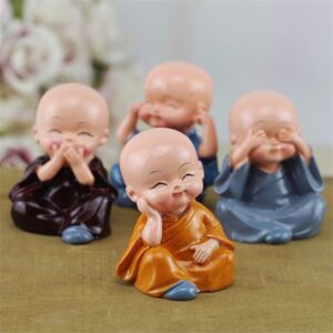 4 PCS BUDDHA MONK STATUE 2 4 PCS BUDDHA MONK STATUE 2