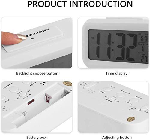 WHITE DIGITAL RECTANGLE CLOCK WHITE 2 WHITE DIGITAL RECTANGLE CLOCK WHITE 2