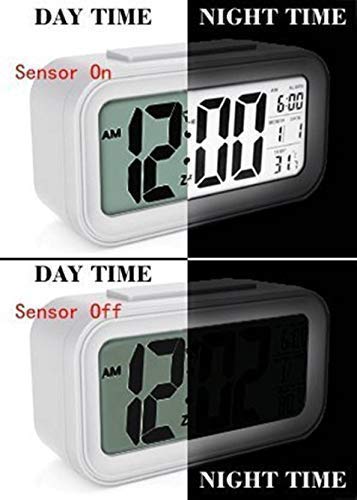 WHITE DIGITAL RECTANGLE CLOCK WHITE 3 WHITE DIGITAL RECTANGLE CLOCK WHITE 3