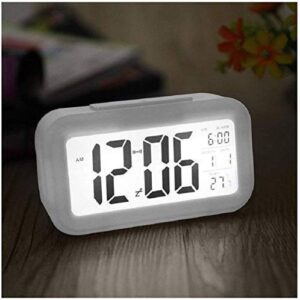 WHITE DIGITAL RECTANGLE CLOCK WHITE
