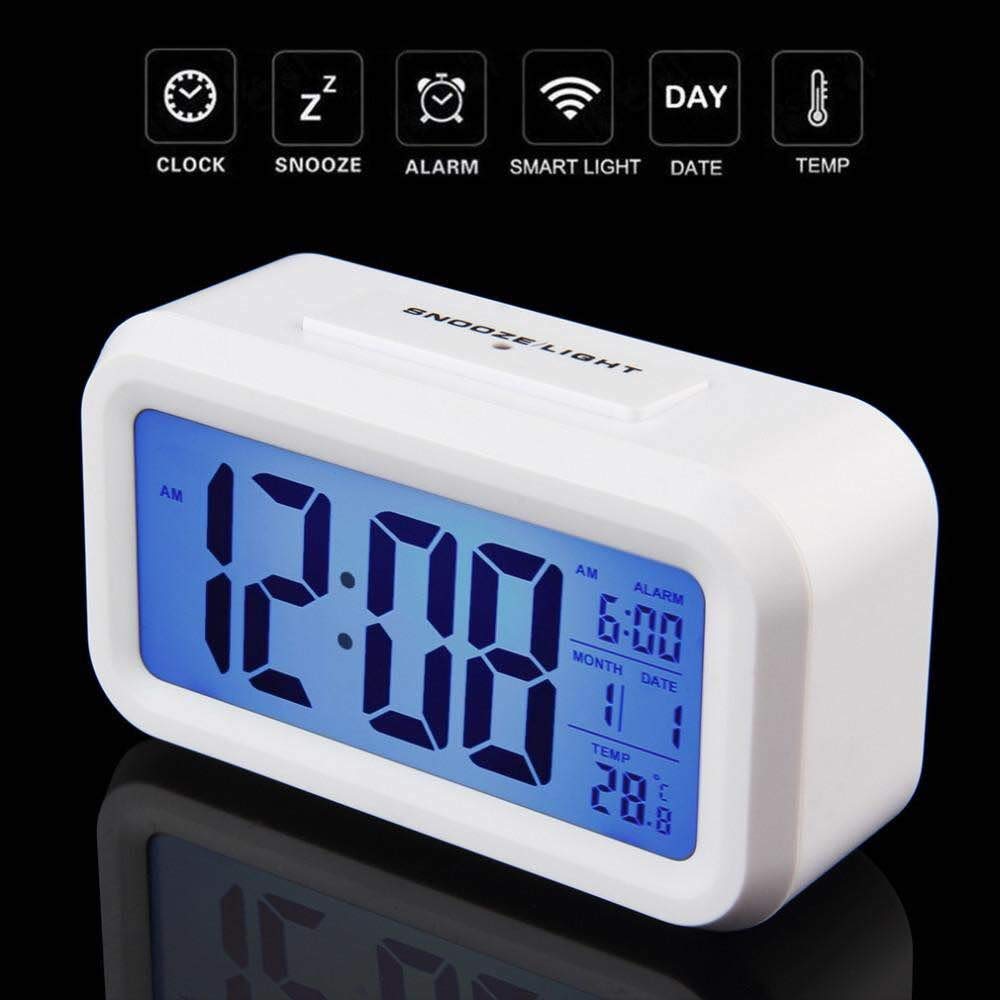 WHITE DIGITAL RECTANGLE CLOCK WHITE 4 WHITE DIGITAL RECTANGLE CLOCK WHITE 4