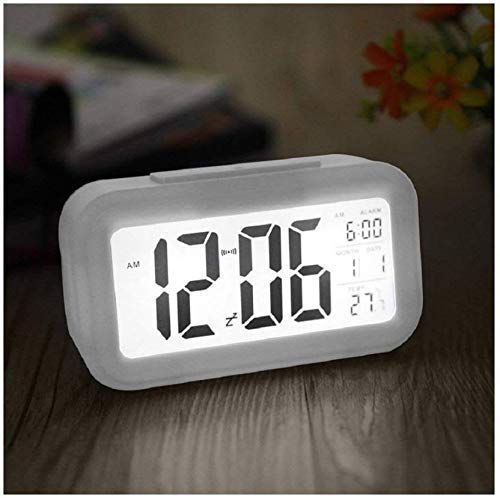 White Digital Rectangle Clock White 1 WHITE DIGITAL RECTANGLE CLOCK WHITE