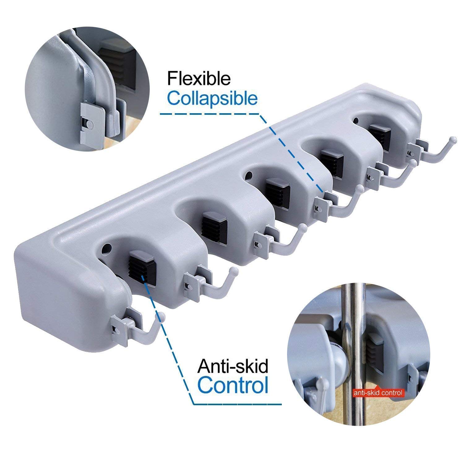 5 slot broom holder6 5 slot broom holder6