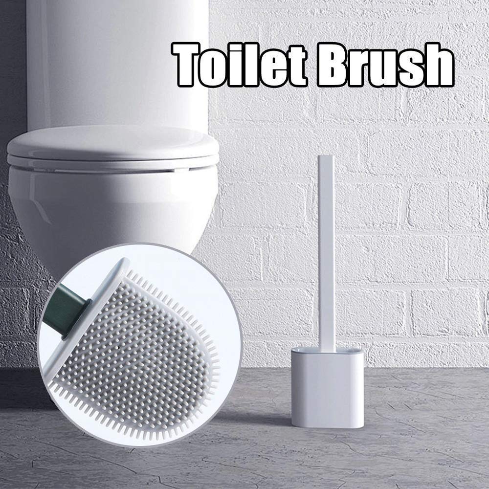 Silicone Toilet Cleaning Brush With Holder Stand 3 Silicone Toilet Cleaning Brush With Holder Stand 3