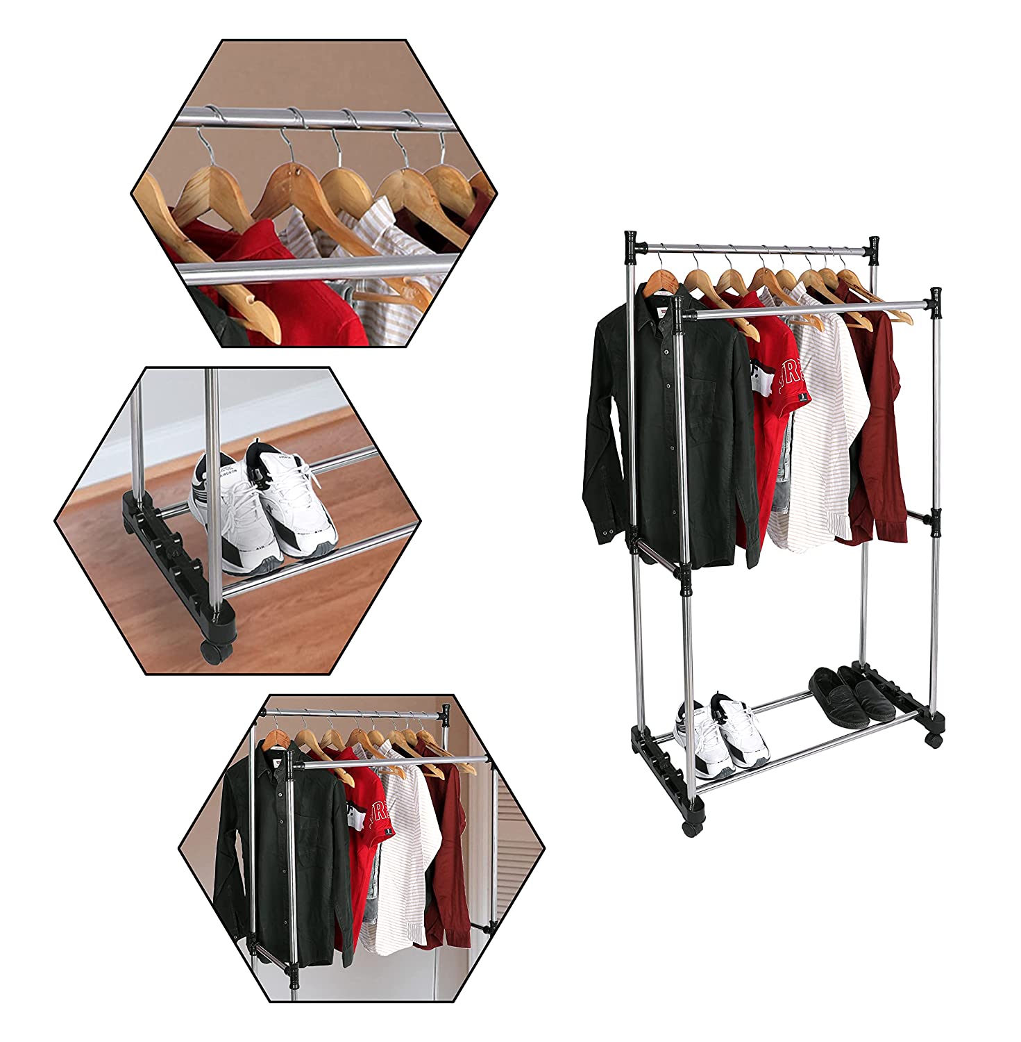 Double Pole Cloth Rack5 Double Pole Cloth Rack5