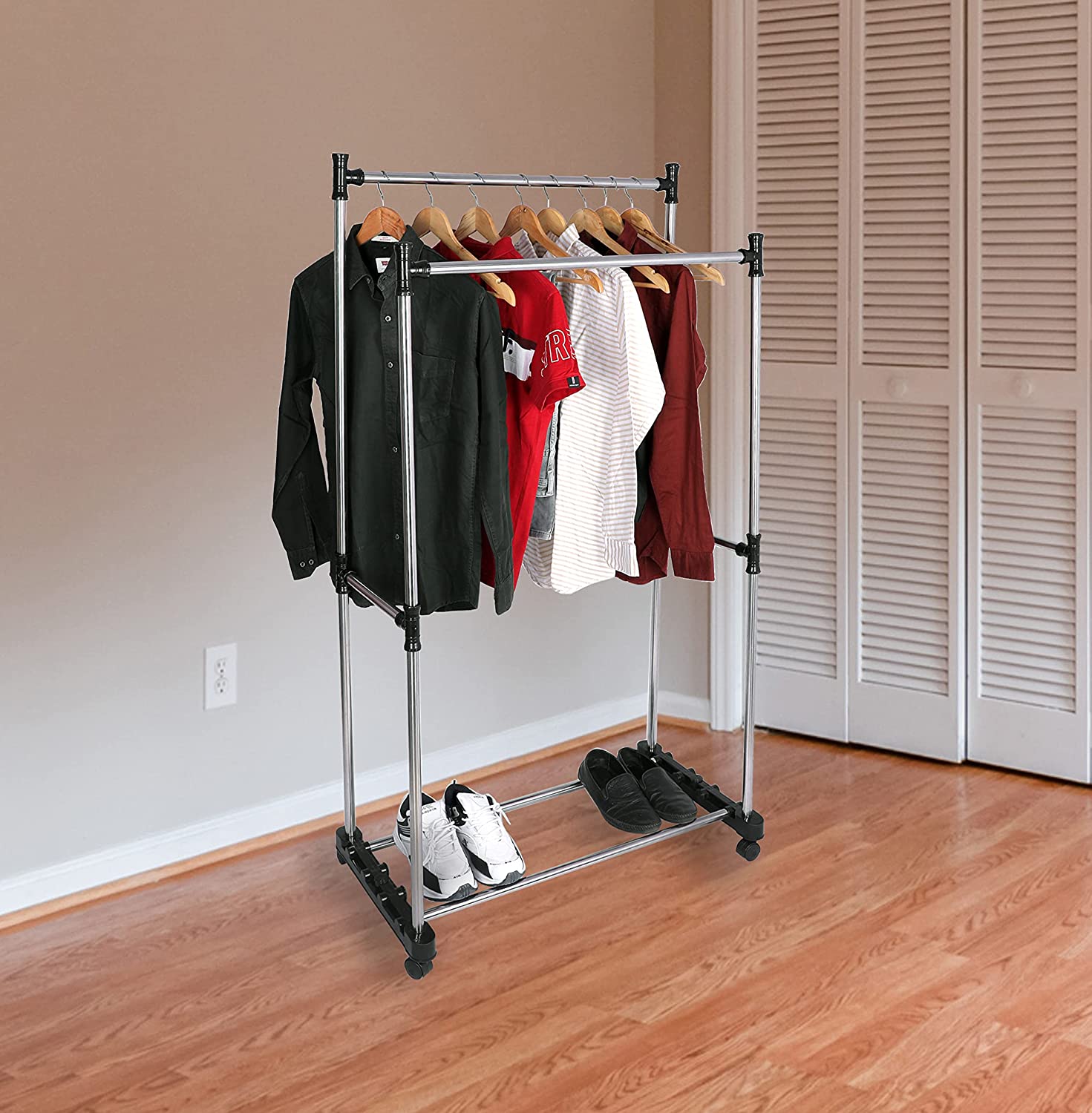Double Pole Cloth Rack 1 Double Pole Cloth Rack6