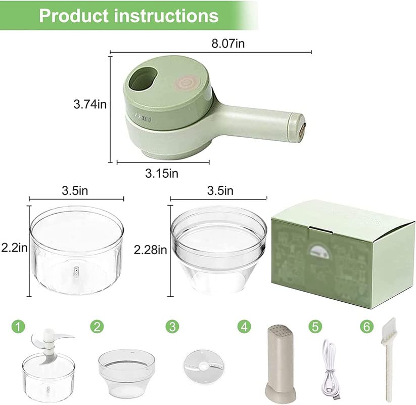 4 In 1 Handheld Electric Vegetable Cutter 3 4 In 1 Handheld Electric Vegetable Cutter 3