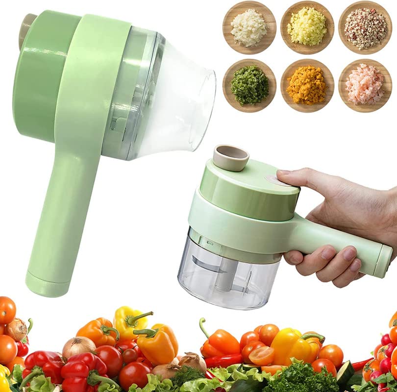 4 In 1 Handheld Electric Vegetable Cutter 1 4 In 1 Handheld Electric Vegetable Cutter